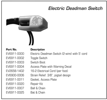Deadman Switch Electric: EV6911-0000